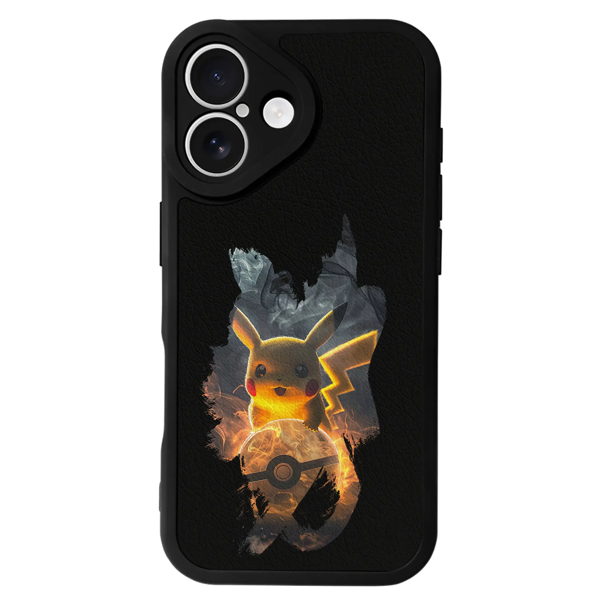 ポケモン グッズ,ピカチュウ - IPhone 16シリーズ対応 ・ シリコンスマホケース ・ レザー調 ・ 高精度フィット ・ 耐衝撃 ・ ワイヤレス充電対応 ・ 精密カット